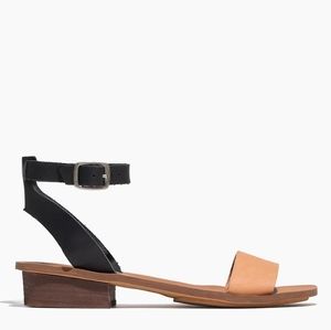 Madewell Black and Tan leather sandals